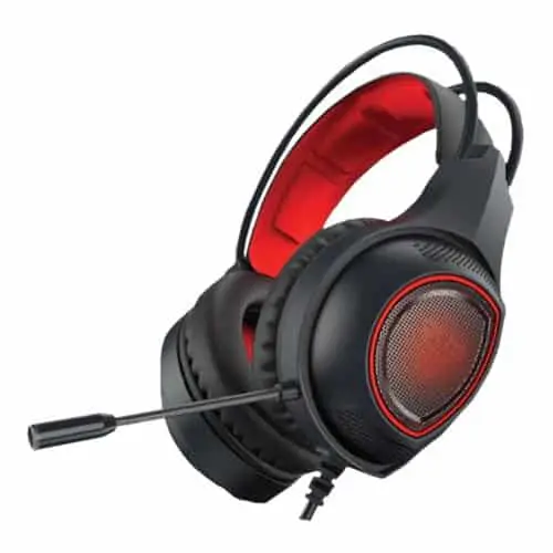 Fantech HG16 Sniper black gaming headset, front view, featuring large padded earcups and an adjustable headband.