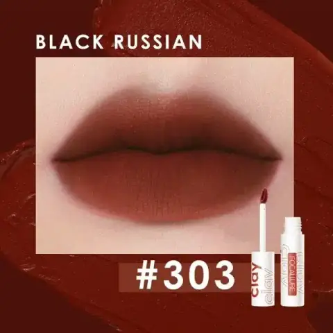 Focallure True Matte Lip Clay (shade 303) in its sleek, elegant packaging, standing upright.