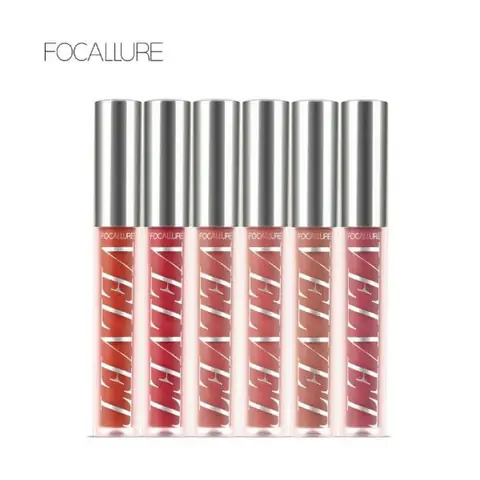Focallure Velvet Liquid Lipstick FA76, elegant clear tube showcasing its vibrant berry red shade.