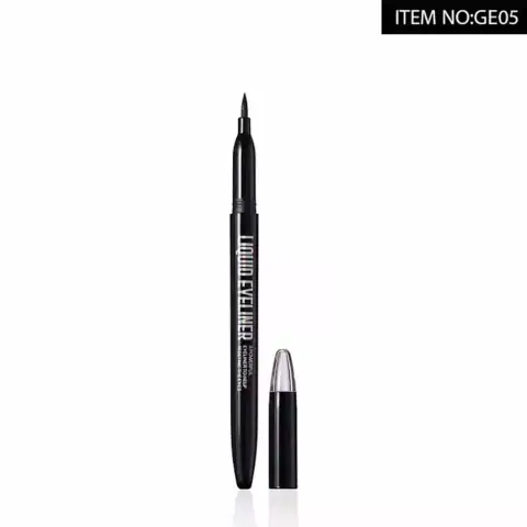 GiGi Rose black waterproof liquid eyeliner in sleek tube, cap on, upright.
