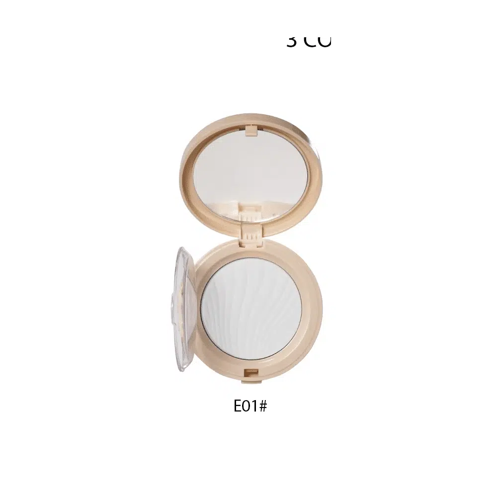 GiGi Rose Waterproof Oil Control Pressed Powder compact in elegant gold packaging, angled view.