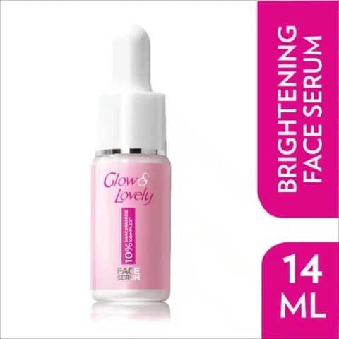 Glow & Lovely Brightening Face Serum 14ml bottle, imported, standing upright, clearly showing the front label.