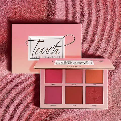 Imagic Touch Blush Palette with 6 vibrant colors, new in its white retail packaging.