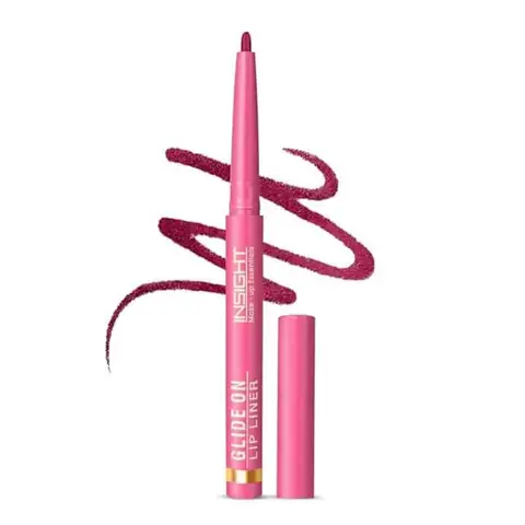 Full Insight Cosmetics Glide On Lip Liner "Brace Yourself 01" in a rich maroon shade.