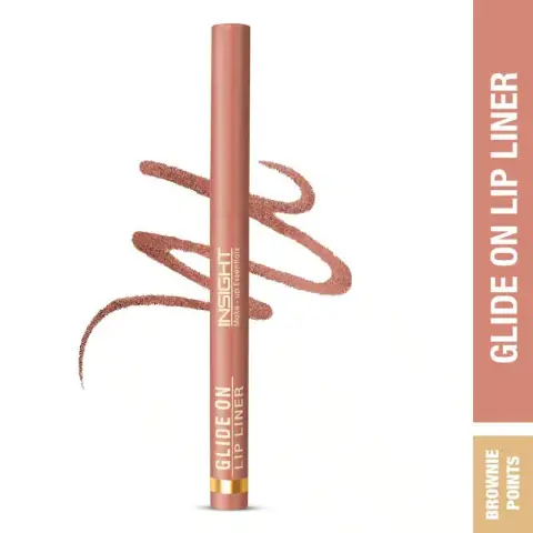 Insight Cosmetics Glide On Lip Liner in 'Browine Points 09', a dark brown pencil with cap.