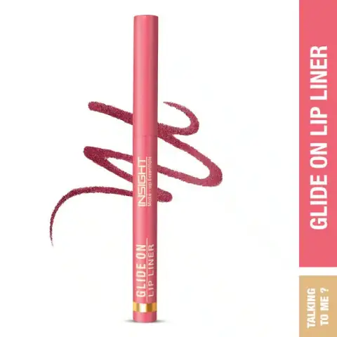 Insight Cosmetics Glide On Lip Liner 'Talking To Me 02', dark berry shade pencil, closed upright.