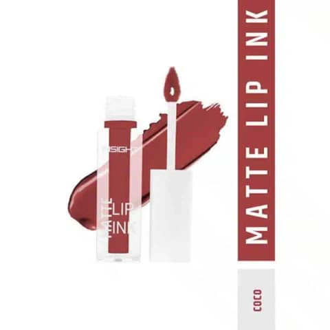 Insight Cosmetics Matte Lip Ink Lipstick, Coco 04, full tube showing rich brown shade and applicator.