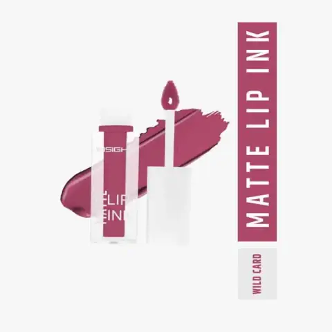 Insight Cosmetics Matte Lip Ink Lipstick Wild Card 08, sleek black tube standing upright.