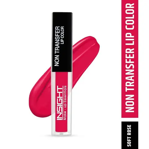 Insight Cosmetics Non-Transfer Matte Lipstick, Soft Rose 10, in a sleek black tube with gold branding.