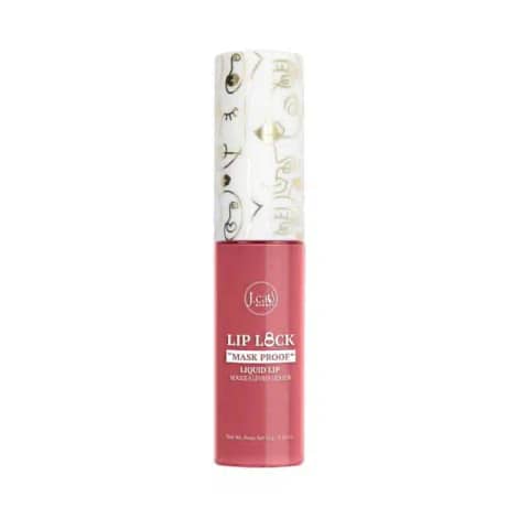 JCat Beauty Lip Lock Mask Proof Liquid Lipstick LMP108 Blessed, clear tube with sleek silver cap.