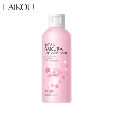Laikou Japan Sakura Hair Conditioner 200ml in a prominent pink bottle with white pump.