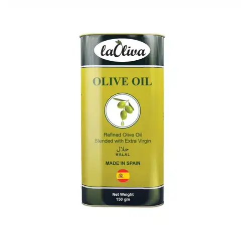 Green Laoliva Olive Oil for Hair & Skin tin, 150ml, with a prominent white label.
