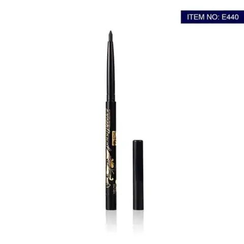 Two Menow Exceptional Eyeliner Pencils, black and sleek, with visible brand text.