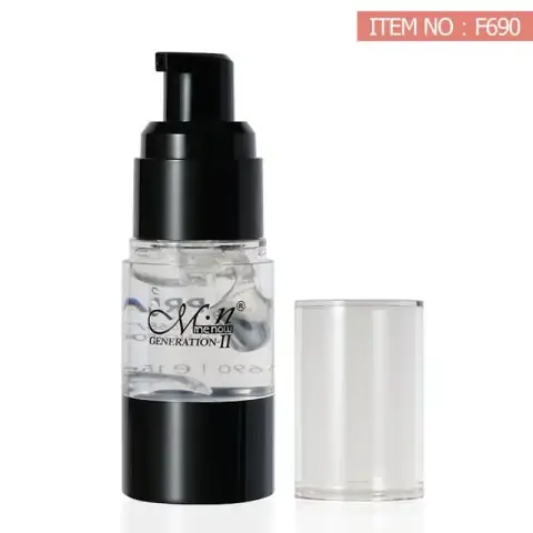 Menow Professional Pore-Blurring Face Primer in a sleek gold metallic 15ml tube, front view.