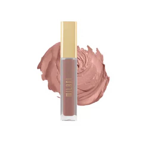 Milani Amore Matte Lip Creme, Adorable shade, elegant black and gold tube, clear window.