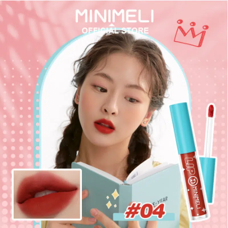 Minimeli Soft Matte Liquid Lipstick M302, sleek maroon packaging, showing rich liquid shade.