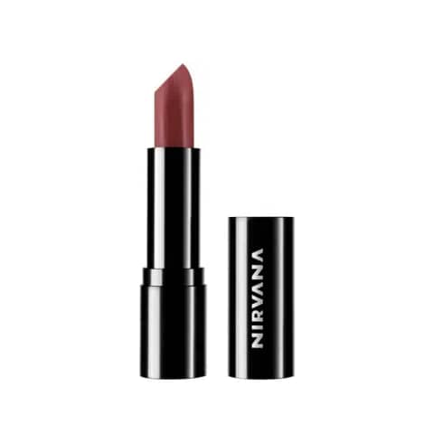 Nirvana Color Matte Bullet Lipstick Honey Crush B04, sleek black tube, standing upright.