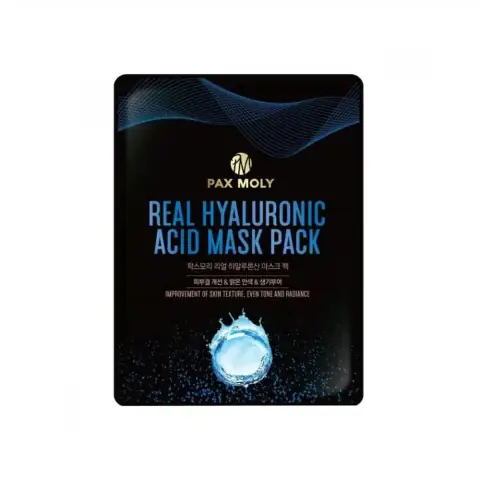 Full Pax Moly Probiotics Sheet Mask 25ml sachet, white and green packaging with face illustration.