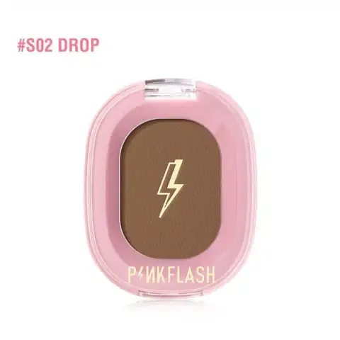 Pink Flash S02 face highlighter and contour palette displayed upright in its clear plastic packaging.