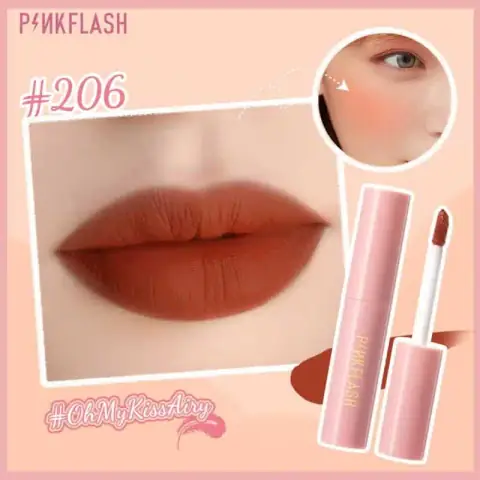 Pink Flash Liquid Duo Matte Lipstick M01-301, two vibrant pink-red tubes, one open showcasing applicator.