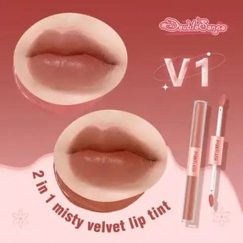 Pink Flash Dou Liquid Matte Lipstick L13 V1, clear tube with rose gold cap and reddish-pink liquid.
