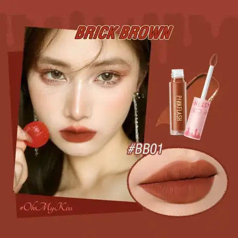 Pink Flash Matte Lipstick PFL01 BB01, closed, showing elegant black and rose gold packaging.