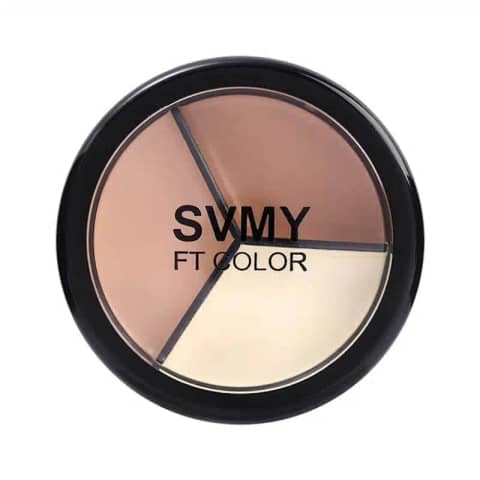 Lameila SVMY FT Concealer 3-in-1, upright tube with golden-brown finish and black text.