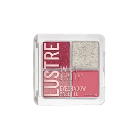 Swiss Beauty Lustre Eyeshadow Palette Rose N Petals 01, closed, showing glossy rose gold packaging.