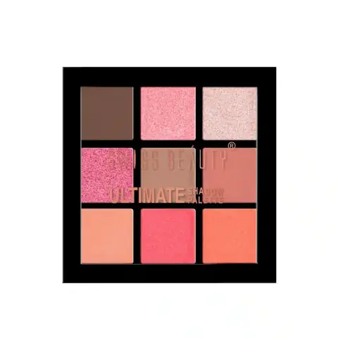 Closed Swiss Beauty Ultimate Eyeshadow Palette, sleek black packaging, full front view.