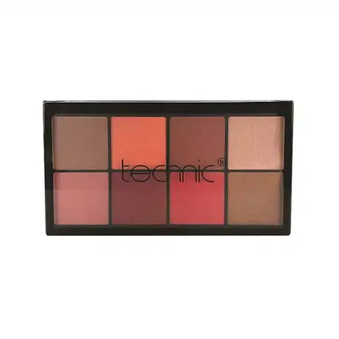 Technic Jungle Fever Blush & Highlight Palette, closed in sleek black packaging, angled on white.