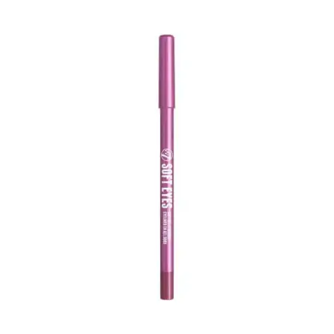 W7 Soft Eyes Gel Eyeliner Pencil 'Girl Crush' in vibrant fuchsia pink, capped, on white.
